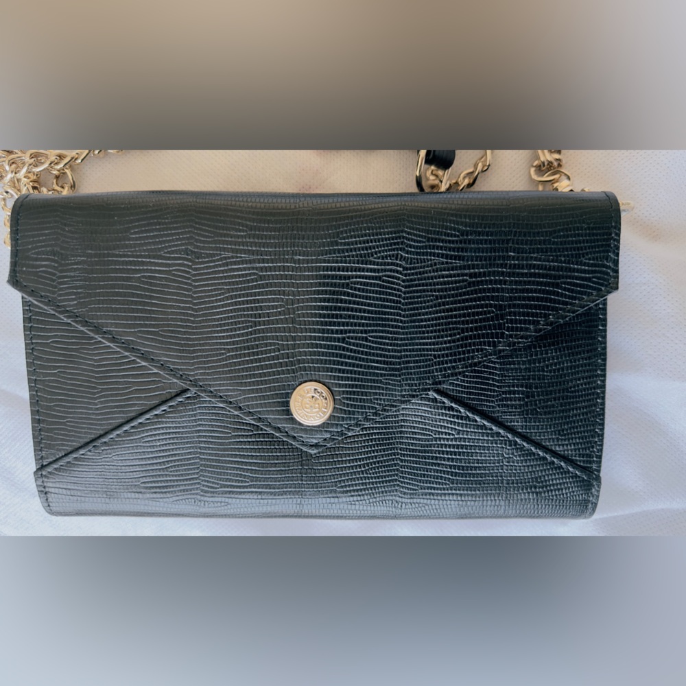 EUC Rebecca Minkoff Black Leather Wallet on Chain - Picture 2 of 8